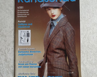 Vintage 2001 Various magazines DAMEN RUNDSCHAU trade magazine for international women's fashion and cutting technology sewing patterns VINTAGE