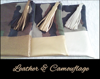 Gold Leater & Camouflage*- Clutch-Kosmetiktasche 403