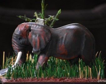 Afrikaanse olifant, olifant geschenken, olifant sculptuur, unieke, origineel, handgemaakte, dieren, dier, olifant, Tim de olifant, dierenliefhebbers