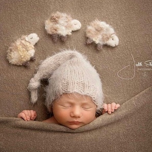 Fluffy Sleepy cap for baby newborn and sitter photography