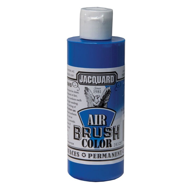 Rubber Plastic Vinyl - Wood Jacquard Airbrush Colors Paint for Leather Clay FLUORESCENT BLUE Fabric Metal