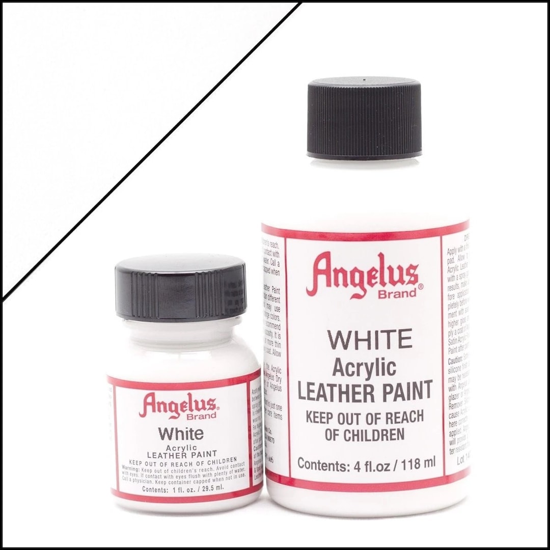 Angelus Acrylic Leather Paint White Etsy