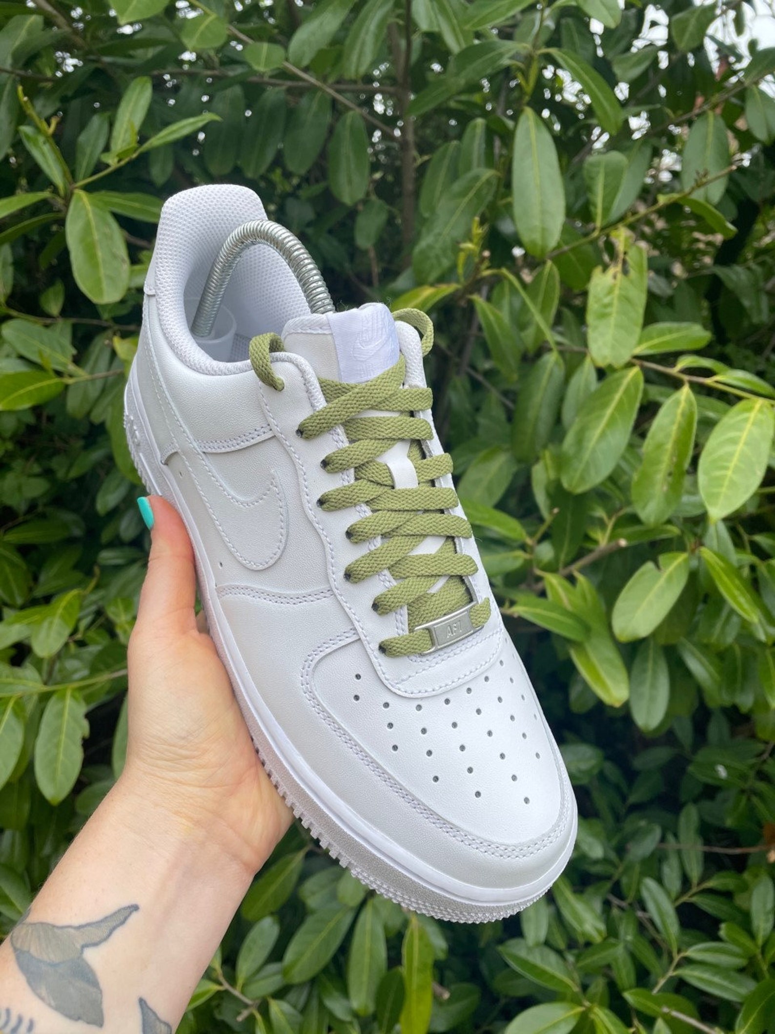 SneakerScience Air Force 1 Replacement Laces Olive | Etsy
