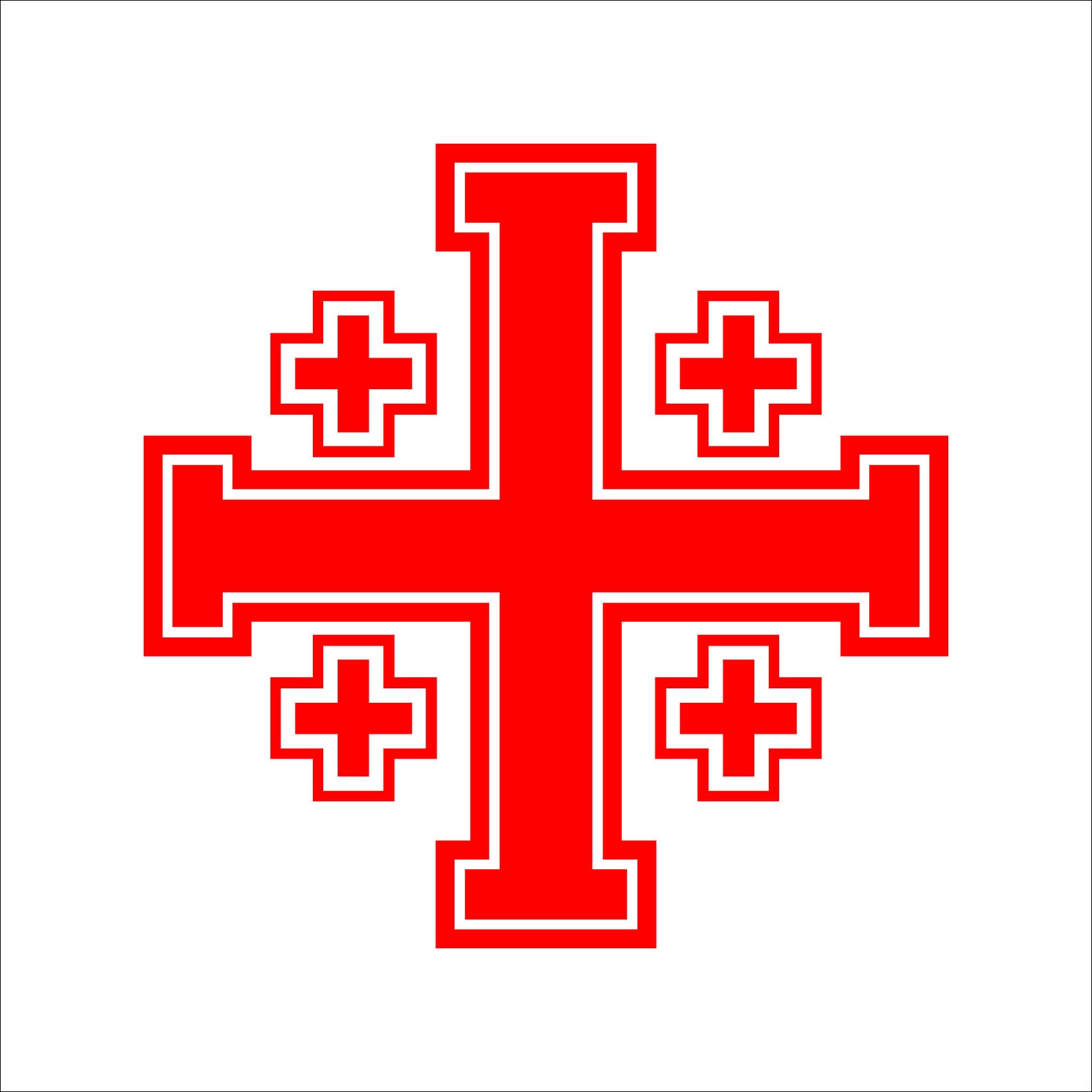 Jerusalem Cross Christian Symbol Wall Decal and Bumper Sticker Etsy UK
