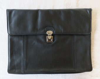 Porte-documents vintage Picard Jet 2001 sac d’affaires en cuir noir