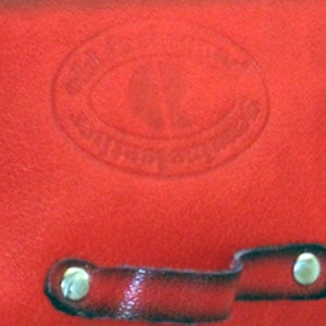 Vintage belt bag in red leather, image 5