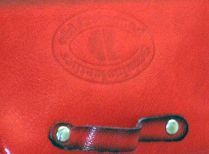 Vintage belt bag in red leather, image 5