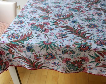 Vintage French tablecloth in cotton by Vernissage Studio Francais