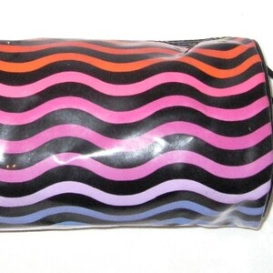 Vintage Pencil Case in Pop Art 70s Wave Pattern Pens Bag Toiletry Bag image 2