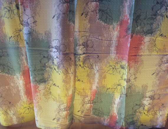 ヴィンテージカーテン 2×カーテン カーテン ダマスク花柄 50s - Etsy 日本