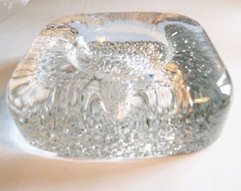 Kerzenhalter Aschenbecher Glas Bubbleglas