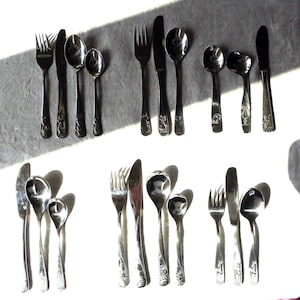 Vintage children&#39;s cutlery WMF Amefa, Michelangelo, Nivella, Wirths, Sweden steel