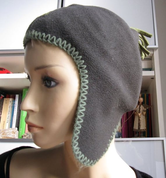 Vintage beanie beanie with ear flaps