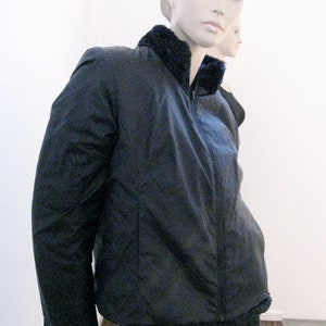 Vintage Fell Wendejacke in Schwarz Bild 1