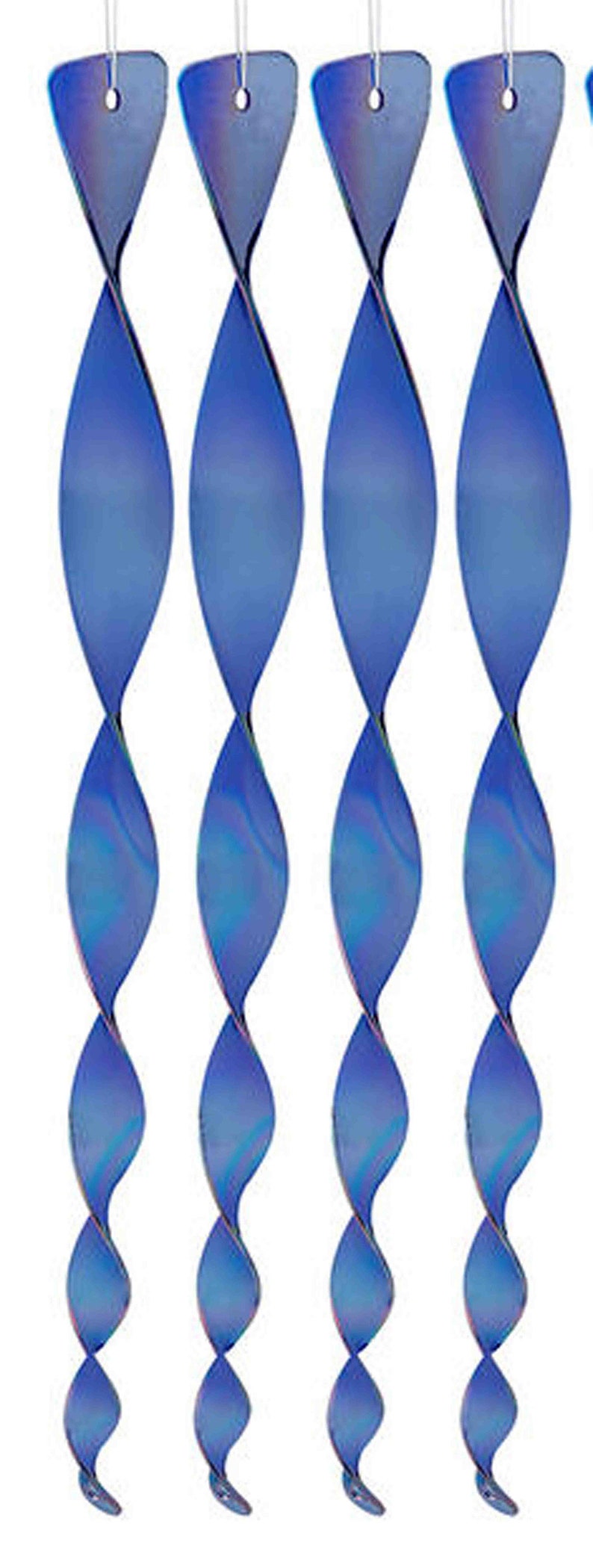 Vintage Sets Windspiel Windspirale Gartenschmuck in Blau 4-er Set