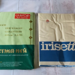 Vintage set of 2 sheets each Sanfor dowry quality