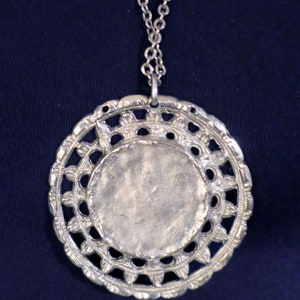 Vintage necklace with medieval metal pendant image 3