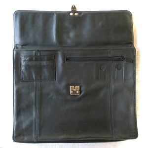 Vintage briefcase Picard Jet 2001 business bag made of black leather image 4