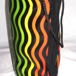 Vintage Pencil Case in Pop Art 70s Wave Pattern Pens Bag Toiletry Bag image 3