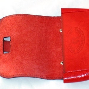 Vintage belt bag in red leather, image 3