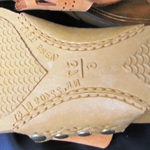 Vintage Leder Sandalette 37 EU Zehen Trenner Flip Flop Bild 3