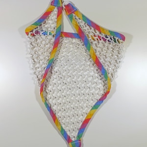 Vintage fruit net, game, swing seat, hanging net, hammock,