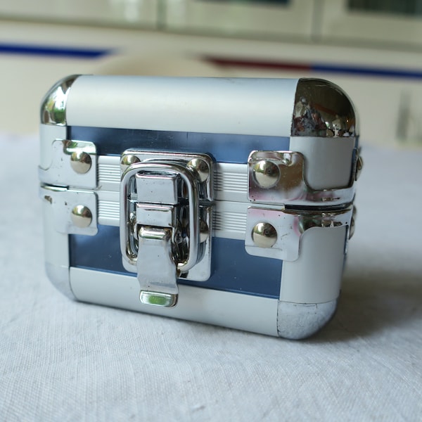 Vintage mini box jewelry case cash box briefcase document case money gift