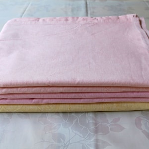 Vintage bed sheet bed sheet pink and yellow