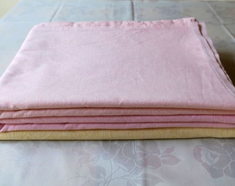 Vintage bed sheet bed sheet pink and yellow