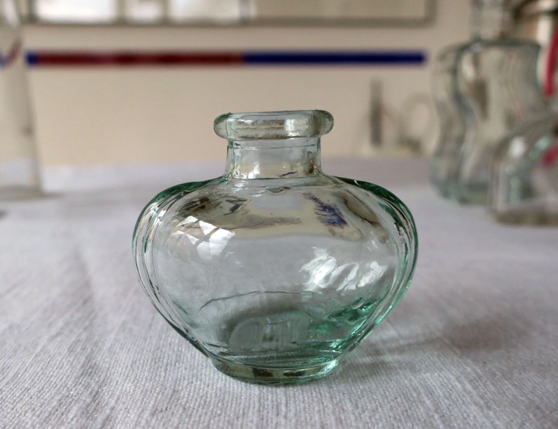 Vintage mooie glazen flessen om te decoreren H Oval-Form Spanien