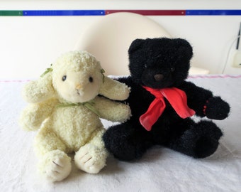 Vintage Schaf von Teddy-Hermann und Kater von Nelsi-Collection Toys Holland