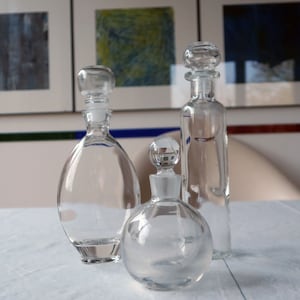 Vintage glass carafe with stopper