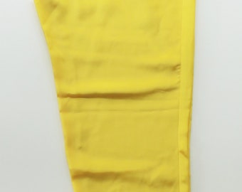 Pantalon vintage 80 taille 38 en jaune citron avec réglage de l’étendue