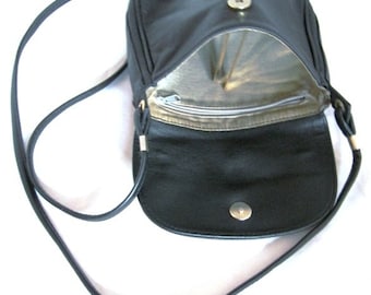 Vintage Leder Schultertasche Bag 80er