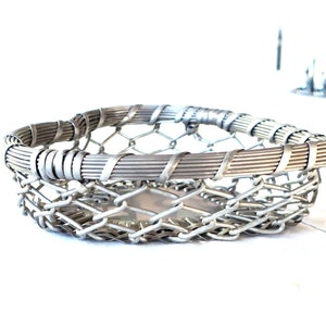 Baskets with heart made of silver wire and single wire image 6