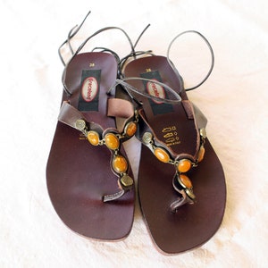 Vintage Leather Toe Separator Graceland (EU 38) with calf binding