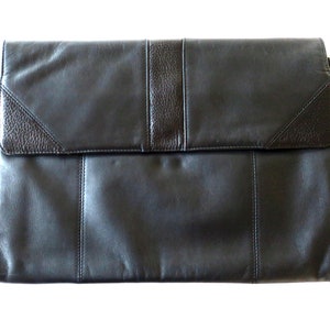 Vintage Briefcase Business Bag Leather black