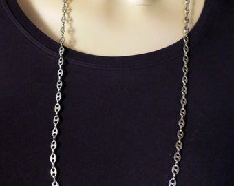 Vintage long metal necklace