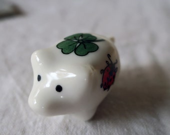 Vintage Lucky Charm Cube Olifant Penny Fles Lucky Pig