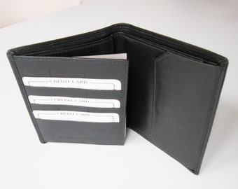 Vintage stock exchange wallet in black