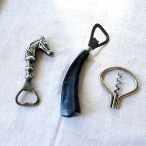 Vintage silver bar 3 special bottle openers