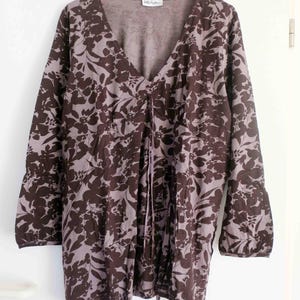 Vintage Ulla Popken shirt in black/brown and grey