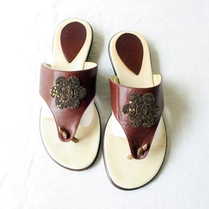 Vintage Leather Sandal (38 EU) Toe Separator by Riadis
