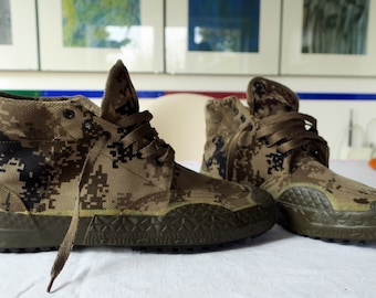 Vintage Boot Camouflage Canvas Segeltuch Chinesisch