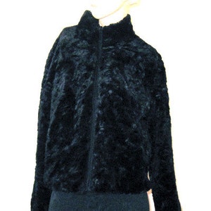 Vintage Fell Wendejacke in Schwarz Bild 4