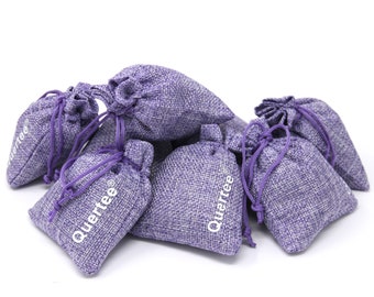 8 x linen lavender bags | Scented sachets each containing 15g of French lavender as moth repellent - 120g in total