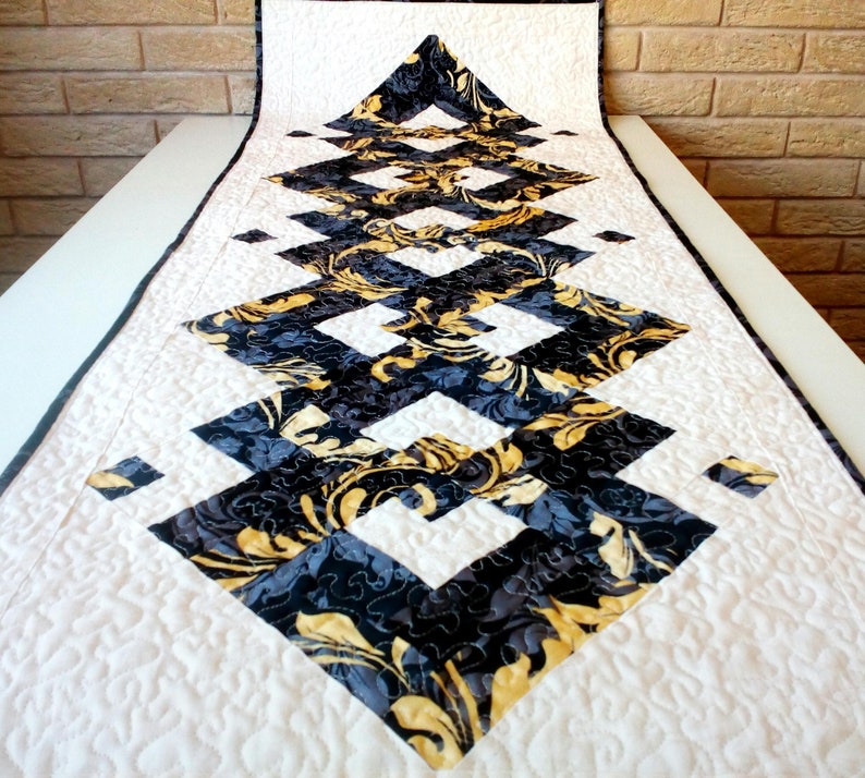 Quilted table runners Farmhouse table runners Rustic table Etsy