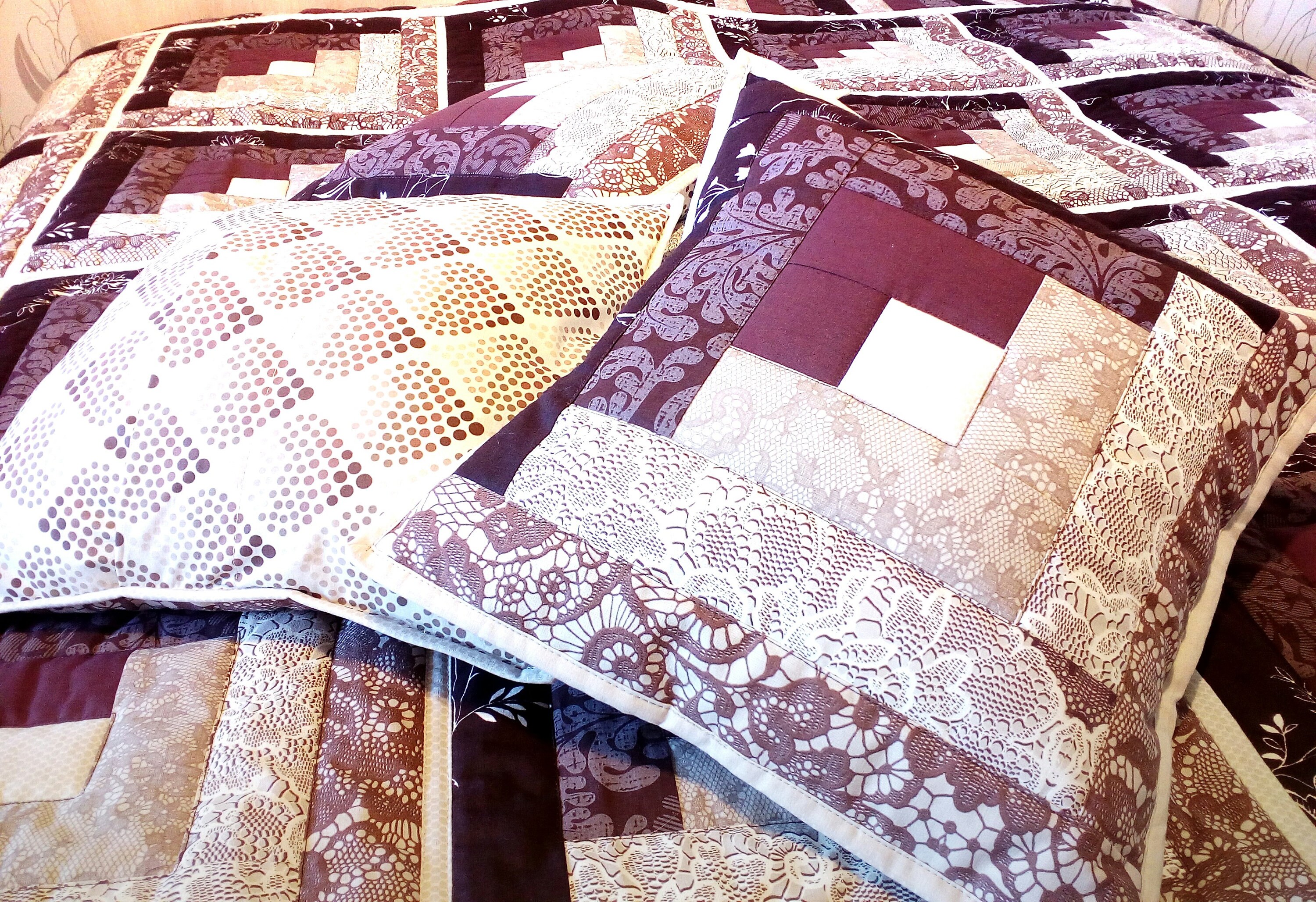 Patchwork quilt for sale Set Handmade quilt Handmade blanket Etsy