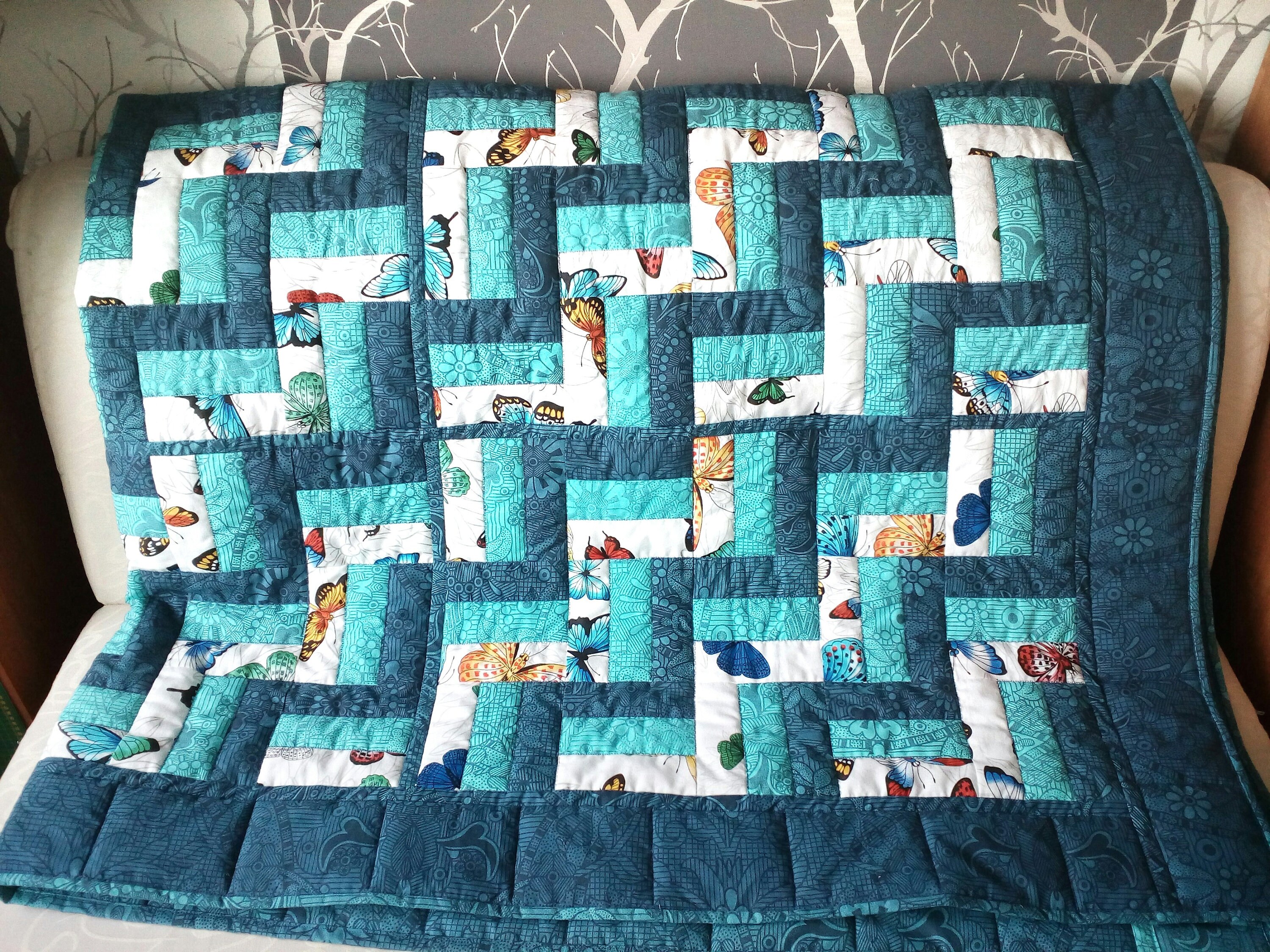 Patchwork quilt for sale Handmade blanket King size quilt Etsy