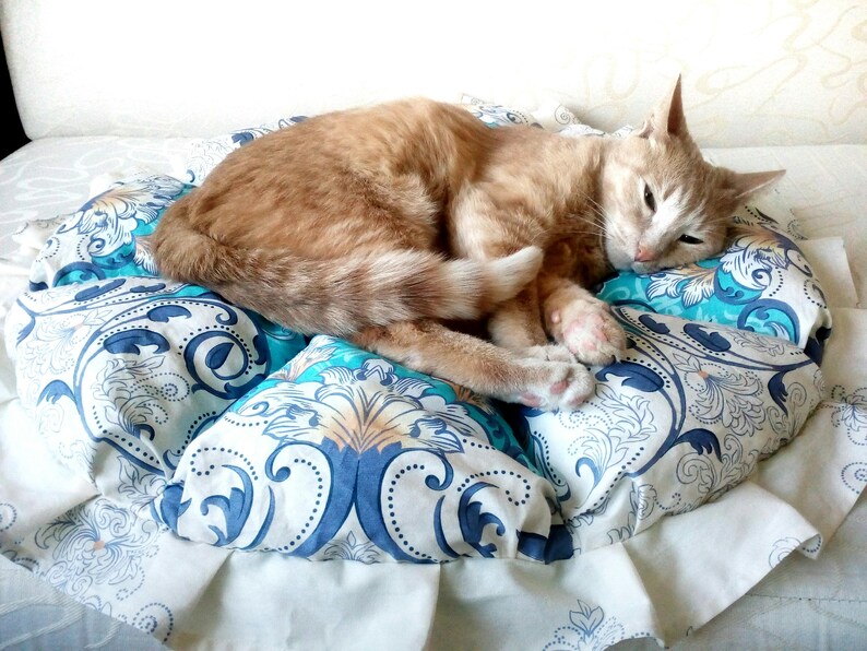 Cat Rug Cats Beds Round Cat Mat Kitten Beds Round Pillow Pet Etsy